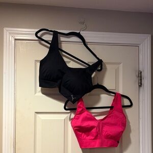 NWOT 2pk Puma Wireless Sports Bras in Black and Hot Pink XL